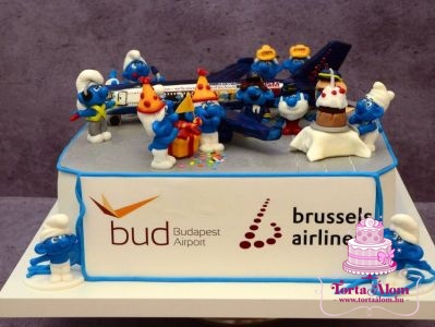 BUD -Brussel airlines köszöntő torta