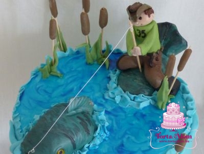 Horgászos torta