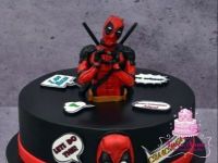 Deadpool torta- szíves