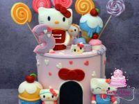 Nyalókás Hello Kitty-s torta