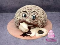 Mérges kókuszgolyó alakú torta