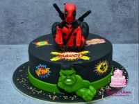 Deadpool vs Hulk torta
