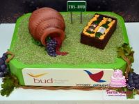 TBS-BUD járat indító torta Grúziába
