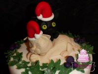 Karácsonyi cicás torta