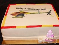 Helikopteres fényképes torta